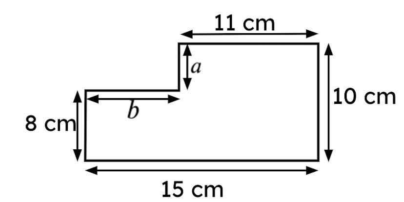 What is the length of the side marked <Math>b</Math> in the diagram?