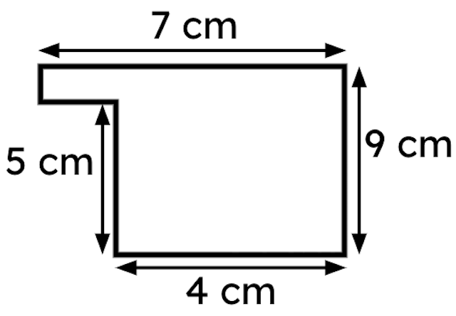 Calculate the area of this compound rectilinear shape (you do not need to state the units).