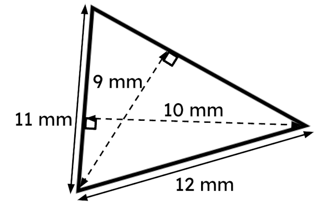 Calculate the area of the triangle.