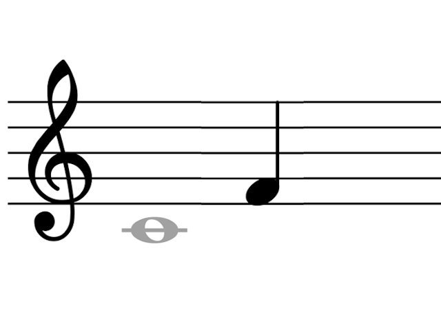 Name the note pictured in the space.