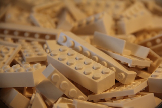 What material are these toy building bricks made from?