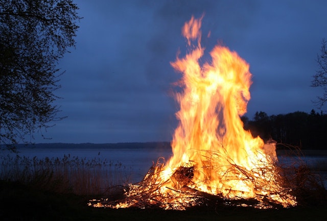 a bonfire