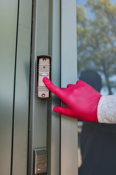 ringing a doorbell