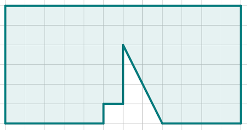 Which of these objects, when rotated by a quarter-turn, will fit into the space of this shape to complete a rectangle?