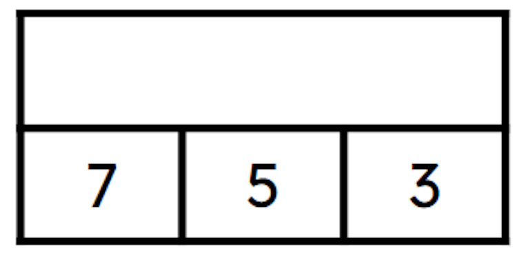 What is the sum of the numbers in the bar model? 