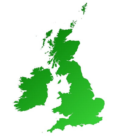 True or false? This map shows the United Kingdom. 