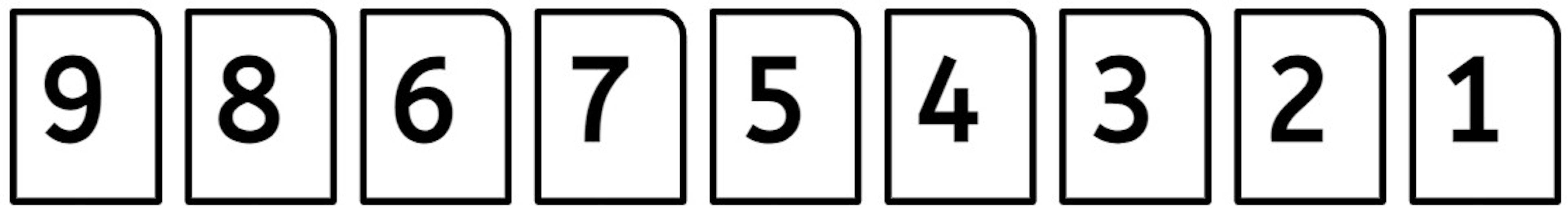 Are these numbers in the correct order for counting backwards?