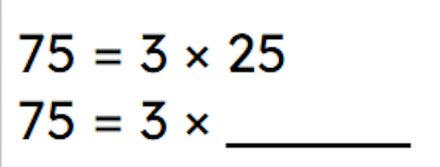 What is the missing product in this process to find prime factors of 75?