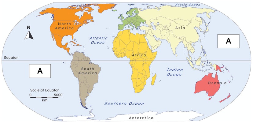 What is the name of ocean A?