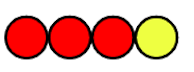 Which part-part-whole model is showing Sam’s counters correctly partitioned?