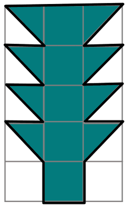 What is the area of this shape in square units? 