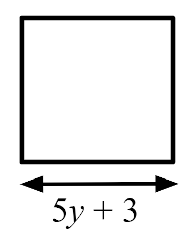 Which of these are expressions for the perimeter of this square?