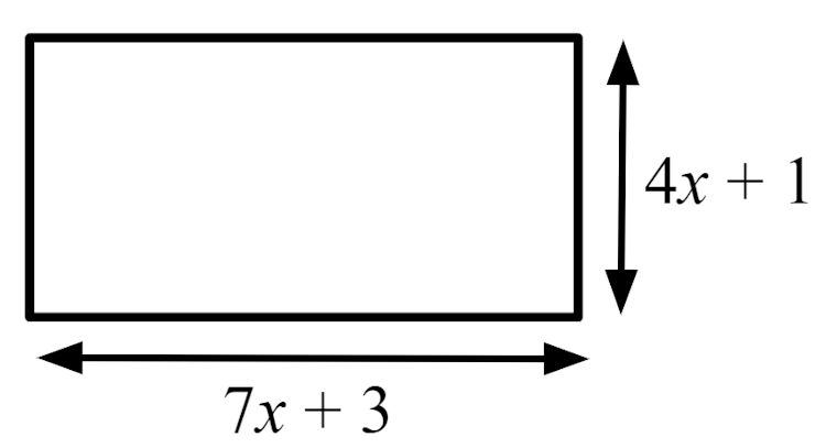 Which of the below are expressions for the perimeter of this rectangle?