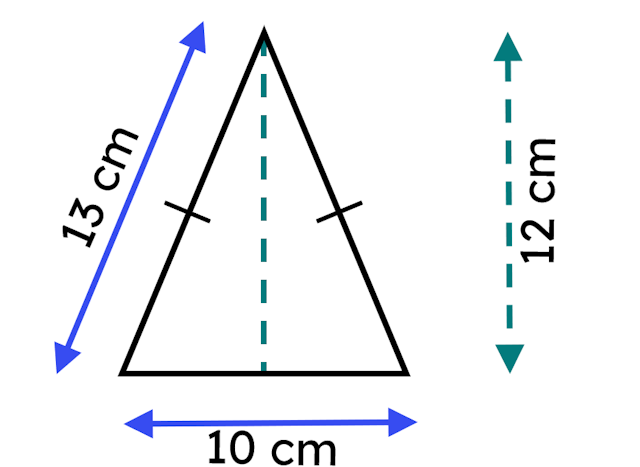 This triangle is reflected with the line of reflection at its base side. The resultant quadrilateral is a rhombus. What is the area of this rhombus (in cm²)?