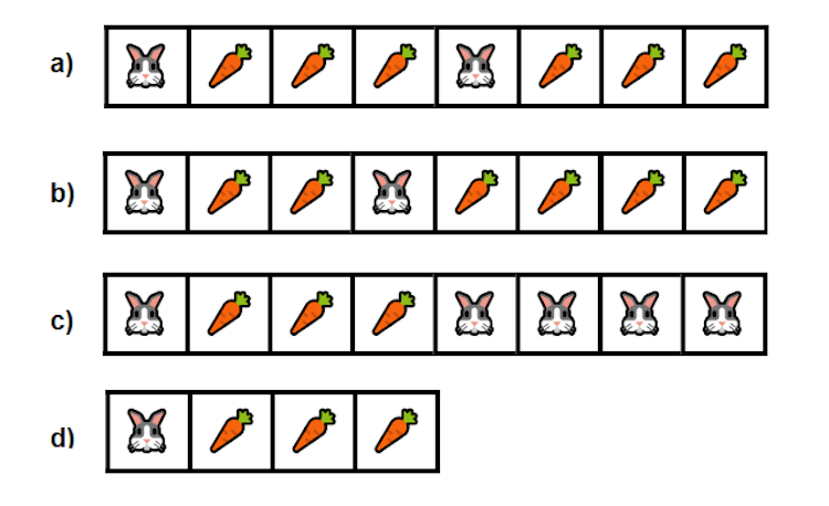 Identify the equivalent ratios. 