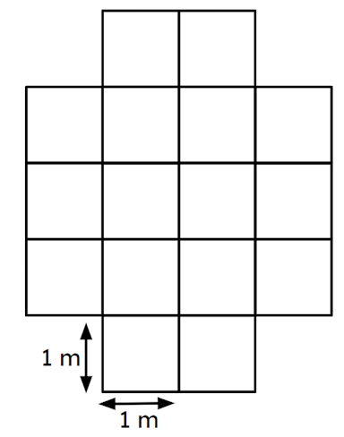 The area of the shape is <span class="blank">______</span> m<Math>^2</Math>.