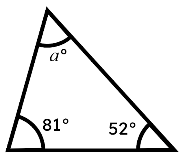 The missing angle in this triangle is <span class="blank">______</span>°.