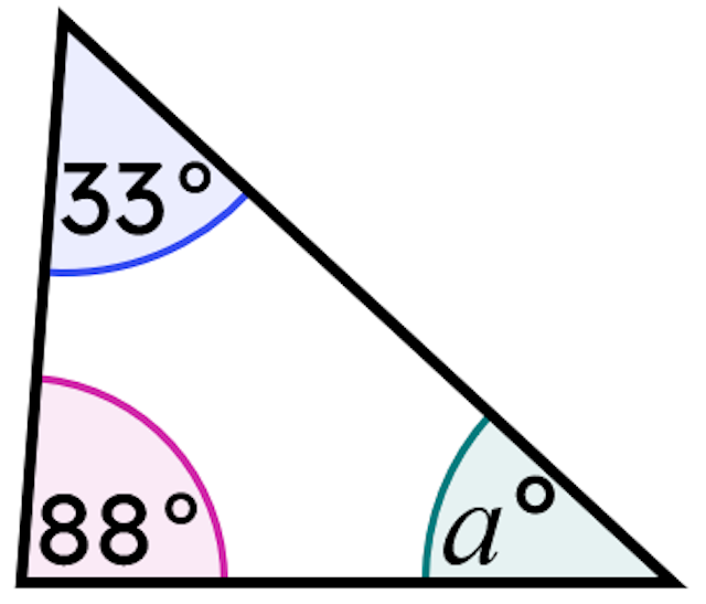 Which of these statements are true about this triangle?