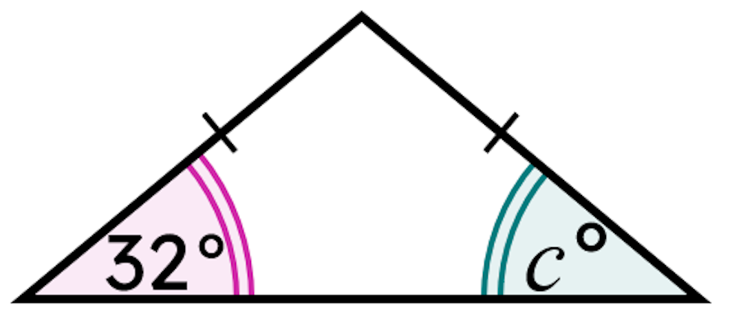 Which of these statements are correct for this triangle?