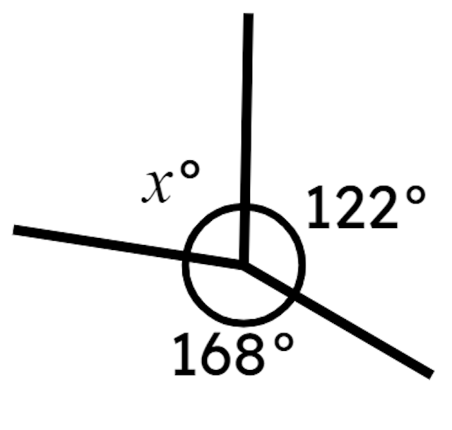 The angle <Math>x</Math>° is <span class="blank">______</span>°. 