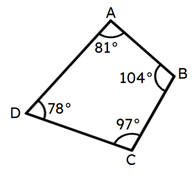 Which angle is 97°?