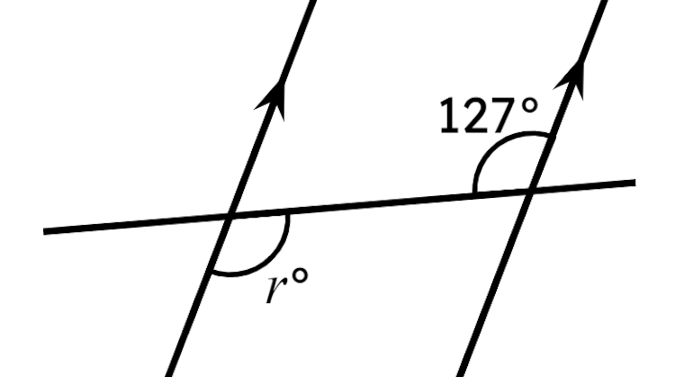 The value of the angle marked <Math>r</Math>° is <span class="blank">______</span>°.