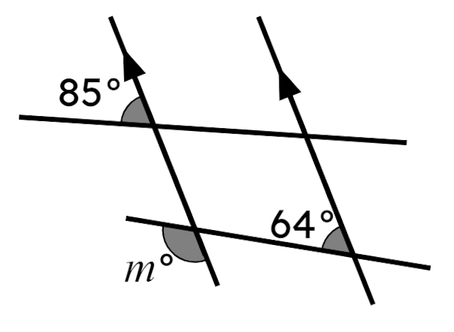 The value of the angle marked <Math>m</Math>° is <span class="blank">______</span>°. 