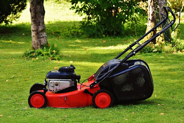 a lawnmower