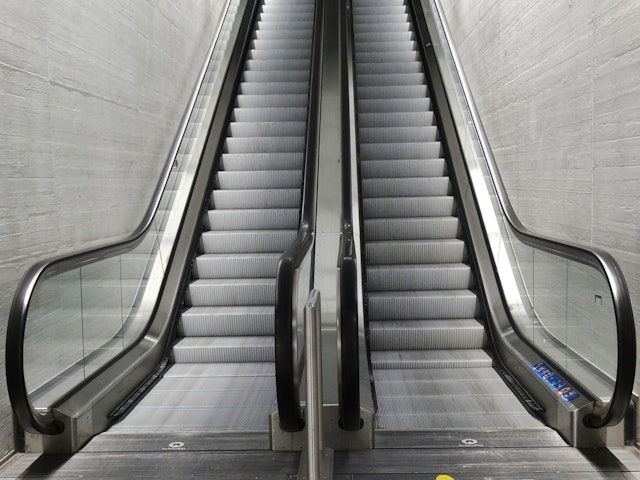 an escalator