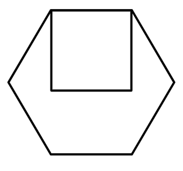 The square has a perimeter of 36 cm. The perimeter of the regular hexagon is <span class="blank">______</span>cm.