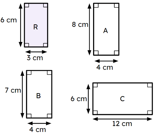 Which rectangle is not similar to rectangle R?