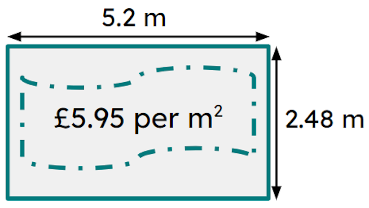 Calculate the cost of carpeting this area.