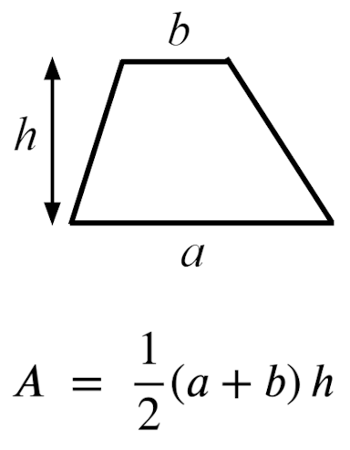 Find the area of a trapezium with <Math>h=7</Math>, <Math>a=3.2</Math>, <Math>b=4.8</Math>.