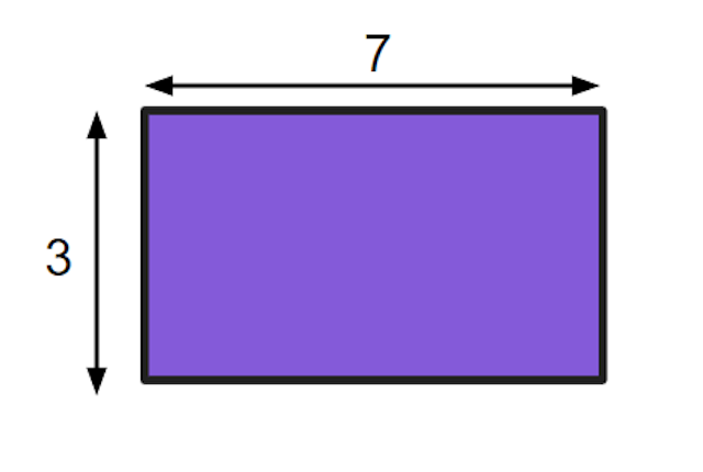 All the lengths in the diagram are given in centimetres. Which calculation will find the area of the rectangle?