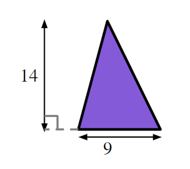 All the lengths in the diagram are given in centimetres. The area of the triangle is <span class="blank">______</span>cm².