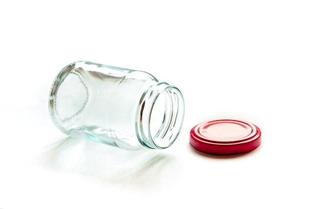 a glass jar