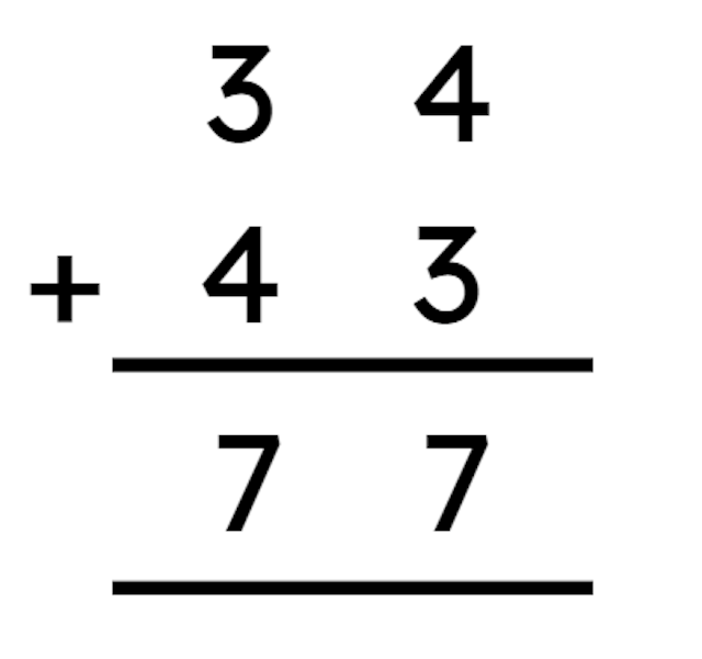 Which equations match the column addition? 