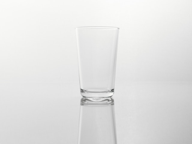 a glass