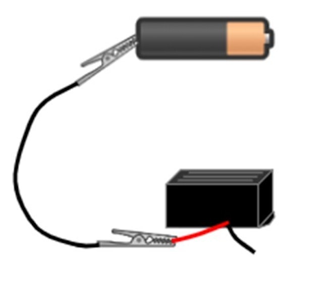 D. There is no wire connecting the buzzer's negative connector to the cell. 