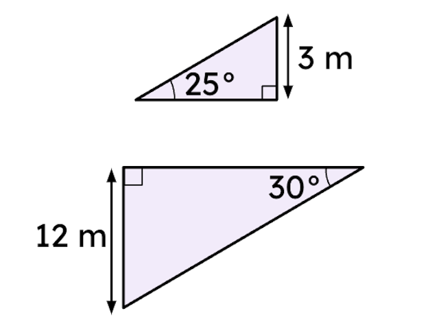 Which of the following statements is true for these triangles? 