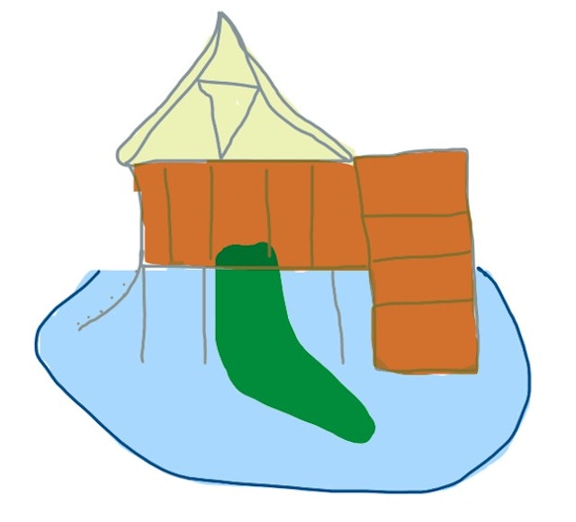 hand drawn image of a slide